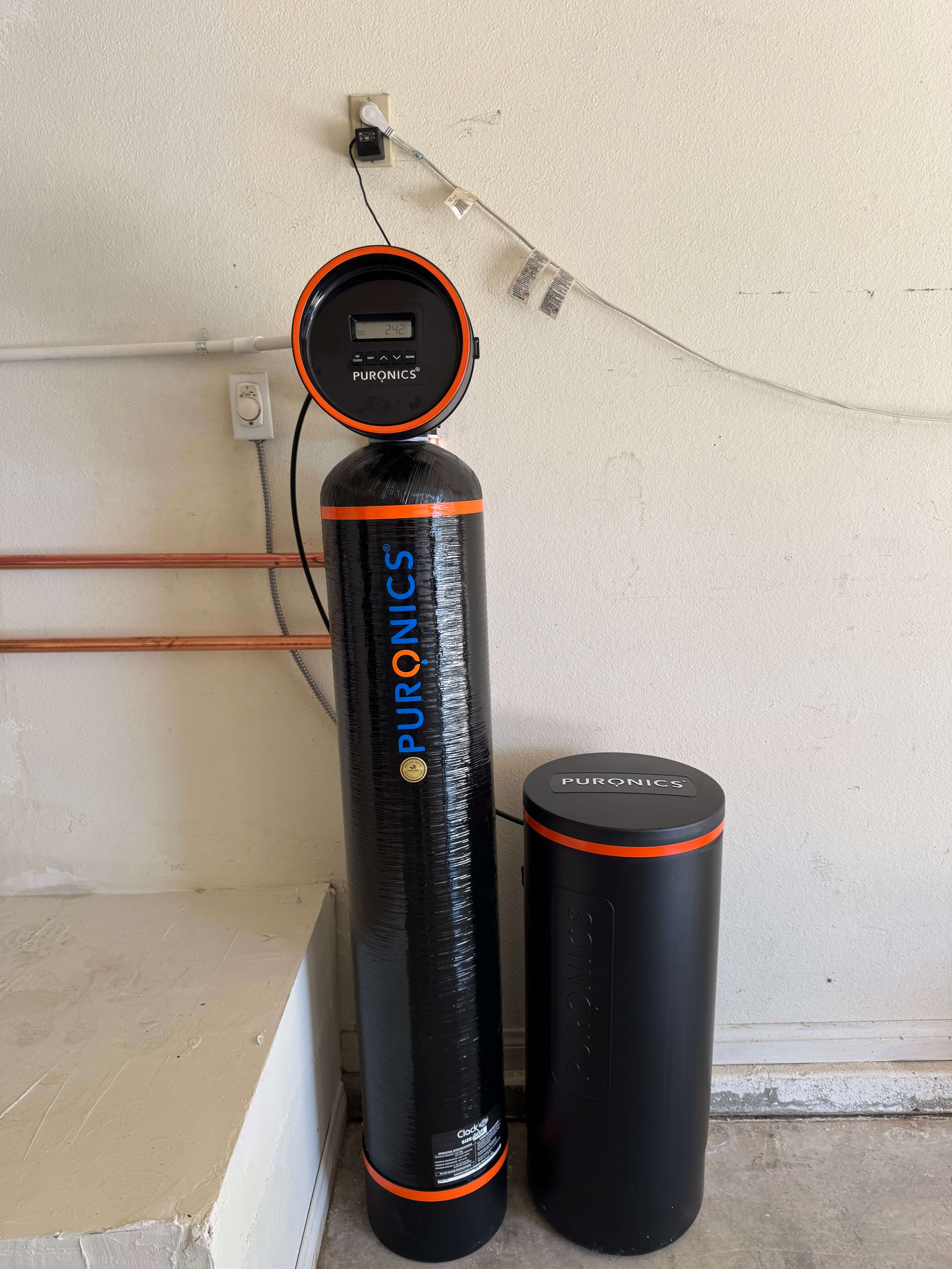 Professional Puronics water system installation 6 in beautiful home