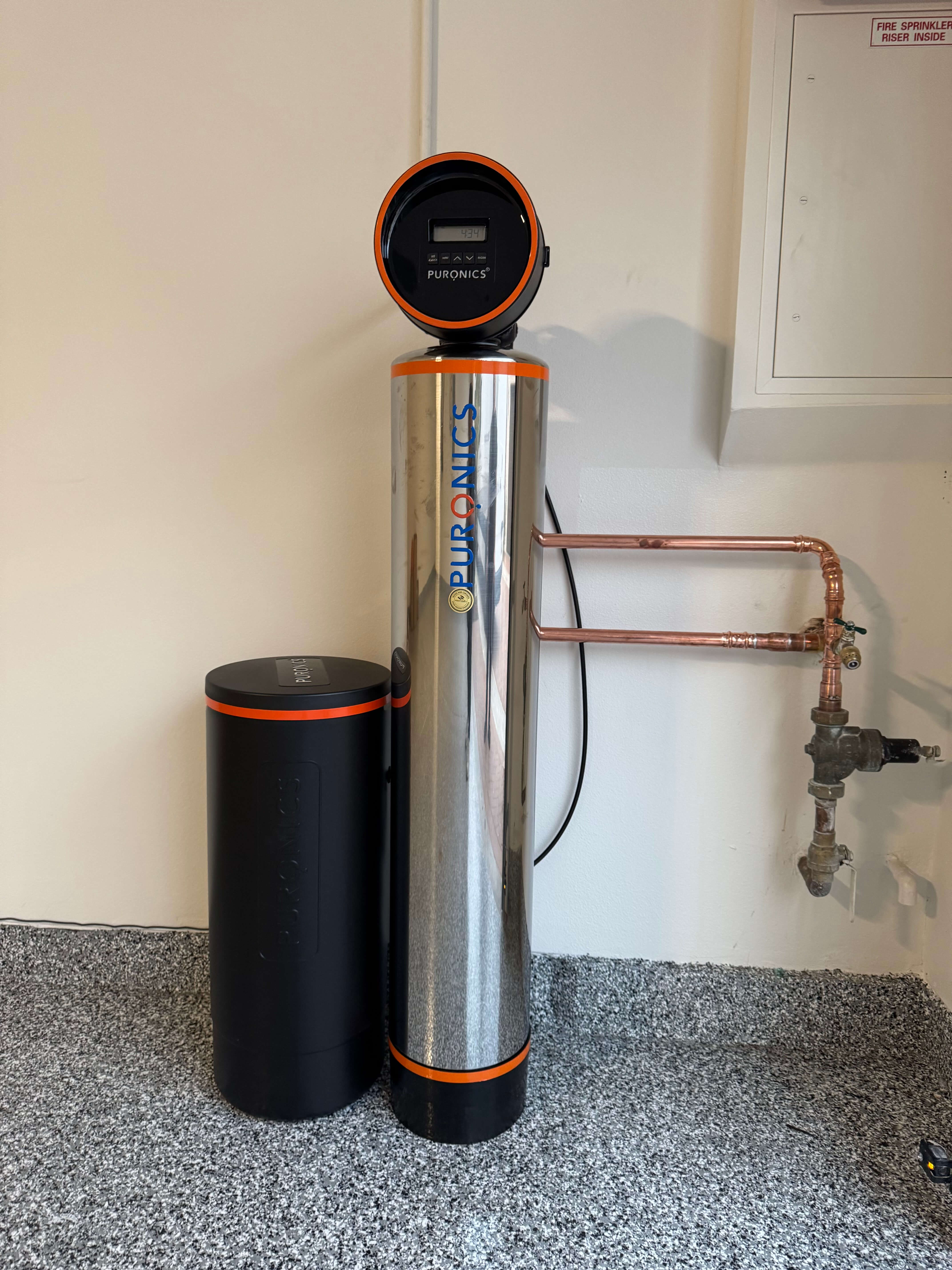 Professional Puronics water system installation 3 in beautiful home